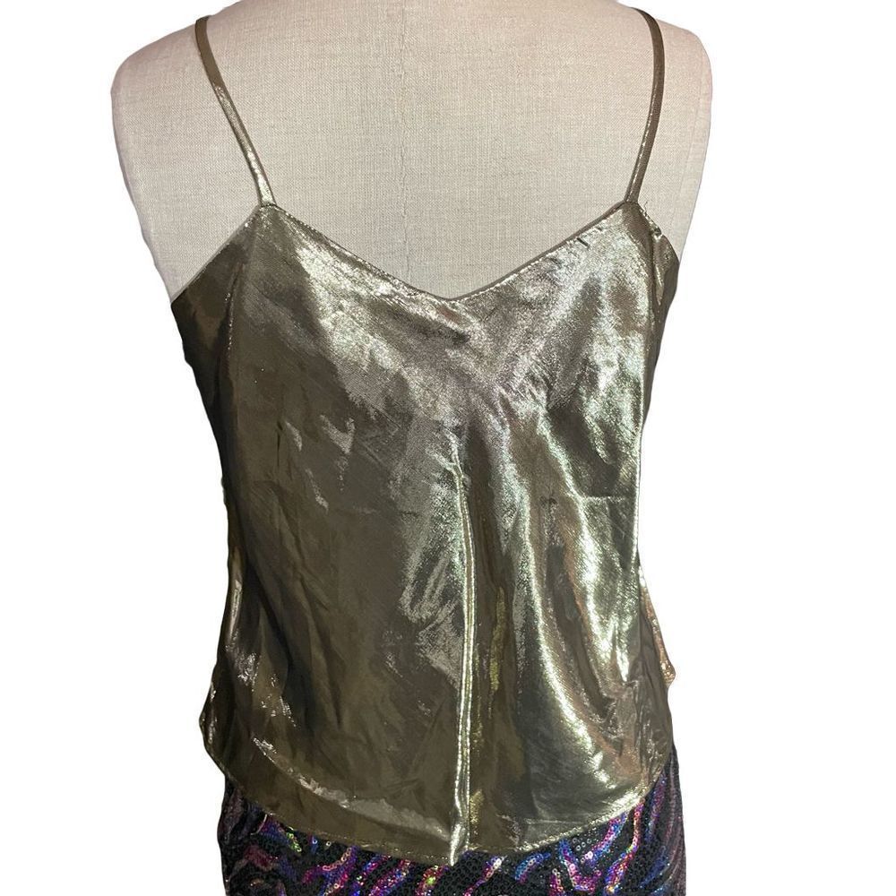 Pliers vintage gold lamé tank cami